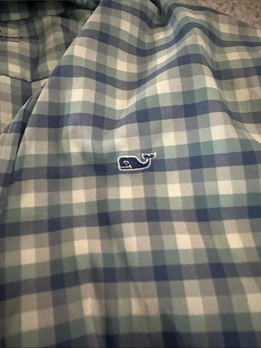 Vineyard Vines Blue & White Plaid Cotton Button-Down